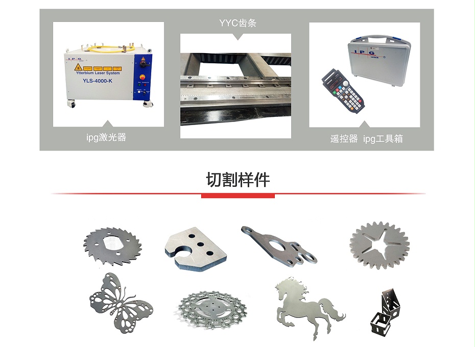 金属光纤激光切割机切割样件